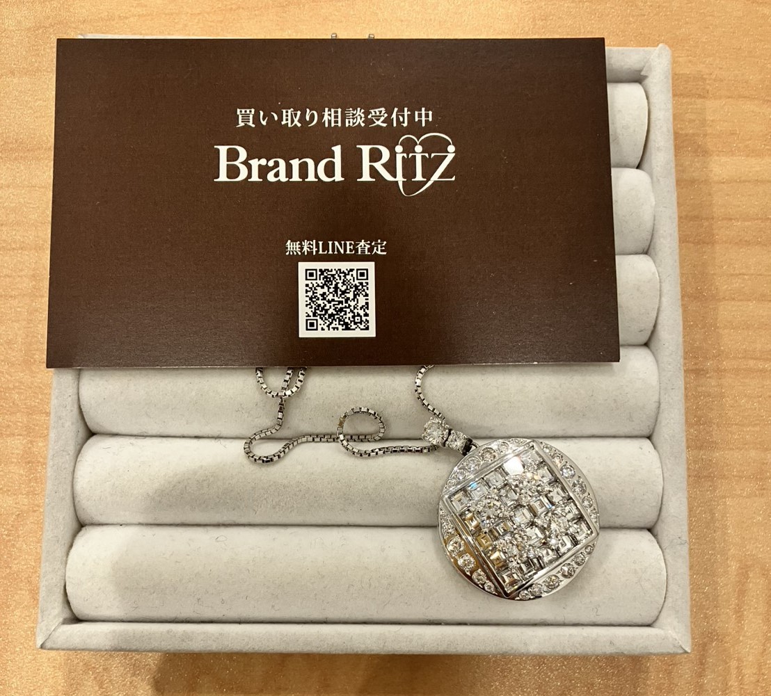 宝塚市で宝石の高価買取り　K18　ダイヤモンドネックレス